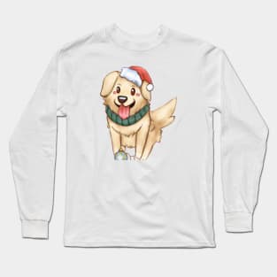 Cute Golden Retriever Drawing Long Sleeve T-Shirt